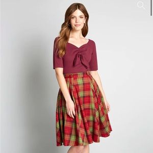 MODCLOTH Blouses | VOODOO VIXEN Knit Top Burgundy Sz Large NWT